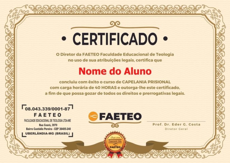 FAETEO - Teologia EAD e Capelania